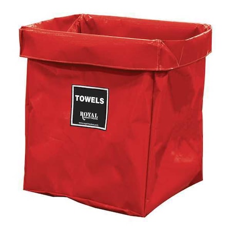 Royal Basket Trucks X-Frame Bag, 8 Bu, RD Vinyl, Towels R08-RRX-XTN
