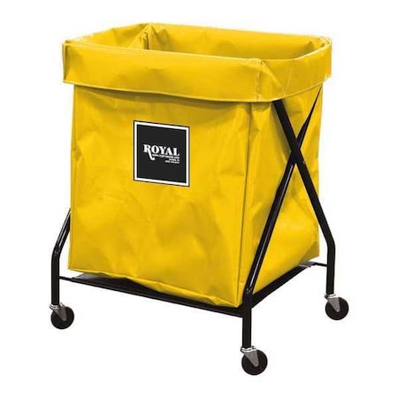 Royal Basket Trucks X-Frame Cart, 8 Bu, Yellow Vinyl G08-YYX-XFA-3ONN