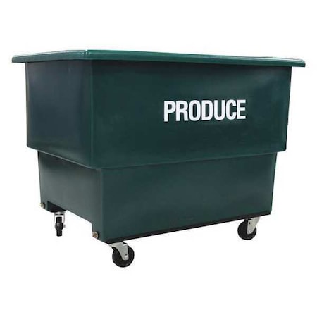 Royal Basket Trucks Produce Cart, 26 Cu ft., Green, W/Shlf R18-GNX-PDA-4HNN