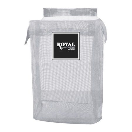 Royal Basket Trucks Repl Bag, 24 gal., White Mesh R24-WWX-LMN
