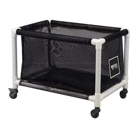 Royal Basket Trucks PVC Hamper, 50 gal., Black Mesh R50-KKX-H1N-3ULN
