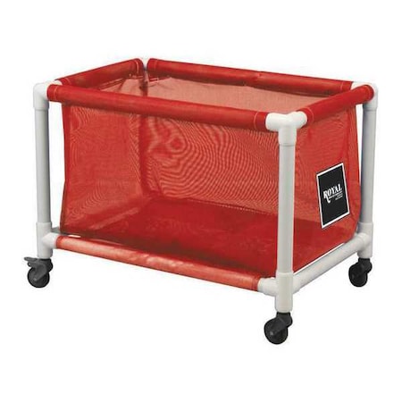 Royal Basket Trucks PVC Hamper, 50 gal., Red Mesh R50-RRX-H1N-3ULN