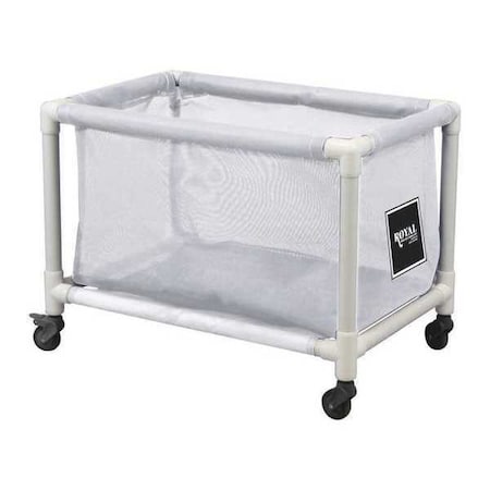 Royal Basket Trucks PVC Hamper, 50 gal., White Mesh R50-WWX-H1N-3ULN