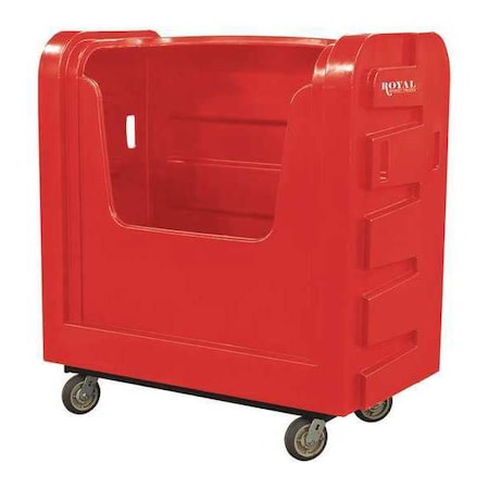 Royal Basket Trucks Bulk Poly, 36 Cu ft., Red, A R36-RDX-BFA-6UNN