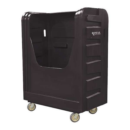 Royal Basket Trucks Bulk Poly, 48 Cu ft., Black, C R48-BKX-BFC-6UNN