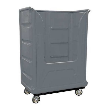 Royal Basket Trucks Bulk Poly, 48 Cu ft., Gray, C R48-GRX-BPC-6UNN
