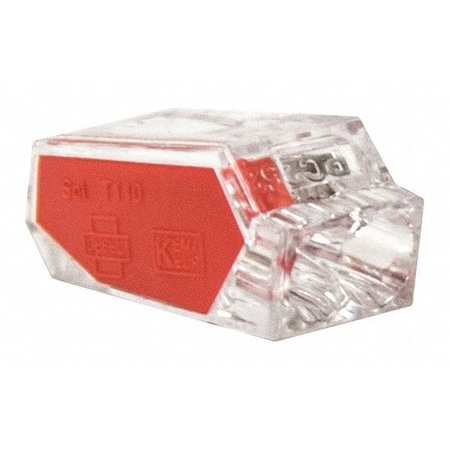 Gardner Bender Wire Connector, Push-In, 2-Port, PK100 10-PC2