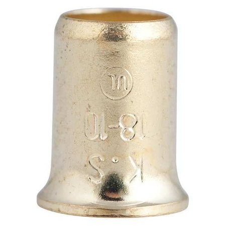 Gardner Bender Crimp, Steel, 10 to 18 AWG, PK100 10-410C