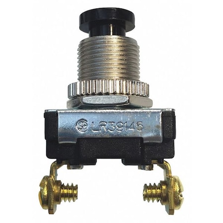 Gardner Bender Switch, Push On/Off, SPST, 6A, 120VAC GSW-22