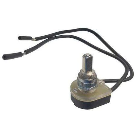 Gardner Bender Switch, Nickel, Push On/Off, SPST, 6A, 125VAC GSW-24