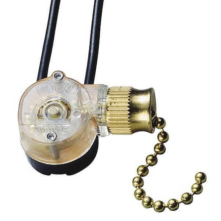 S-0106専用7219 Gardner Bender Pull Switch, Brass, SPST GSW-32 | Zoro