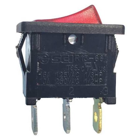 Gardner Bender Lighted Mini Rocker Switch, SPST, 125VAC GSW-48