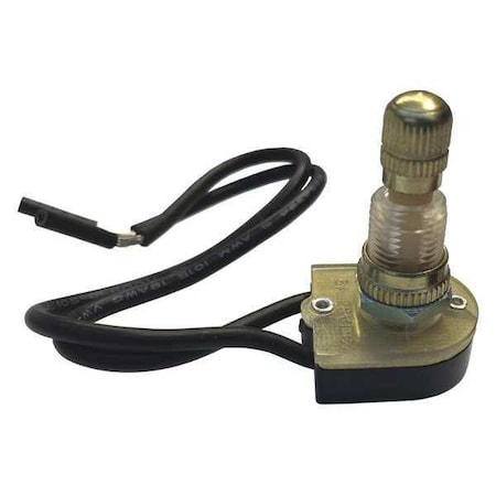 Gardner Bender Rotary Switch, Brass, SPST, 6A, 125VAC GSW-61