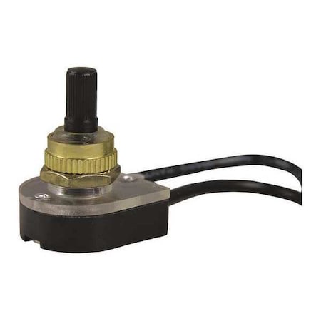Gardner Bender Rotary Switch, Black, Plastic, SPST, On/Off GSW-69