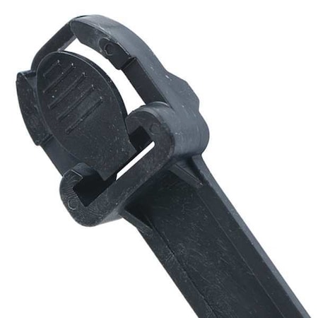 Gardner Bender Cable Tie, 15 in L, 4 in Max Bundle Dia., Black, Plastic, 175 lb Strength, 4 PK 47-115UVB