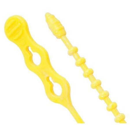 Gardner Bender Beadle Wrap, 12 in L, 3-1/4 in Max Bundle Dia., Yellow, Nylon 6/6, 70 lb Strength, 15 PK 45-12BEADYW