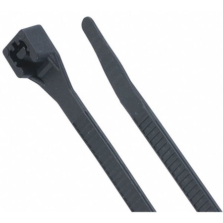 GARDNER BENDER Cable Ties, Double Lock Design, 8 in L, 11/64 in W, 75 lb, Black, Nylon 6/6, 1000 PK 46-308UVBMN