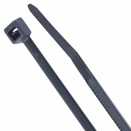 Gardner Bender Cable Tie, 4 in L, 13/16 in Max Bundle Dia., Black, Nylon 6/6, 18 lb Strength, 1000 PK 46-104UVBMN