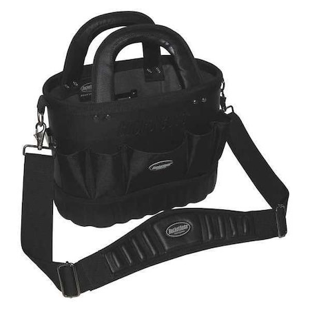 Bucket Boss Tool Tote, 13 Pocket, 14" x 8" x 10", 1680 Heavy-Duty Poly Fabric, 13 Pockets 74014