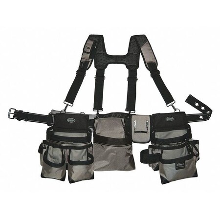 Bucket Boss Tool Belt, Suspension Rig, Mullet Buster, 1680 Heavy Duty Poly Fabric, 29 Pockets 55135