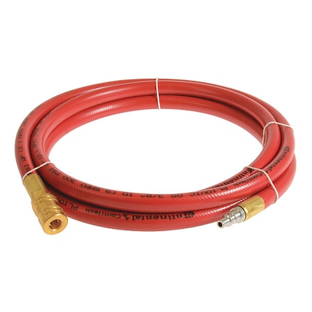 Continental 3/8" x 10 ft PVC Coupled Multipurpose Air Hose 300 psi RD PLR03830-10-53