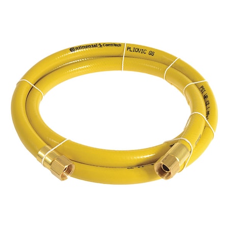 Continental 1/4" x 20 ft PVC Coupled Multipurpose Air Hose 300 psi YL PLY02530-20-41
