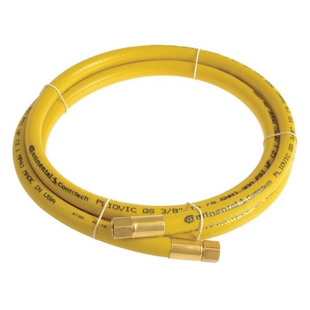 CONTINENTAL CONTITECH 1/4" x 3 ft PVC Coupled Multipurpose Air Hose 300 psi YL PLY02530-03-41