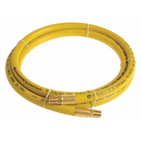 Continental 3/8" x 15 ft PVC Coupled Multipurpose Air Hose 300 psi YL PLY03830-15-13