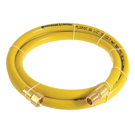 Continental 1/2" x 25 ft PVC Coupled Multipurpose Air Hose 300 psi YL PLY05030-25-31