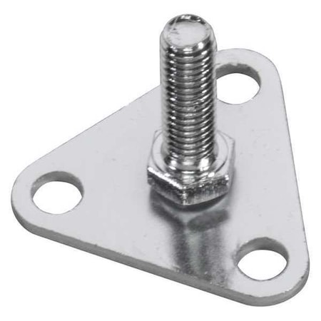 Akro-Mils Steel Feet Immobilizers, Chrome, PK4 AWFOOTPLATE4PK