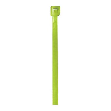 Partners Brand Cable Tie, 4 in L, Fluorescent Green, Nylon, 18 lb Strength, 1000 PK CT422G