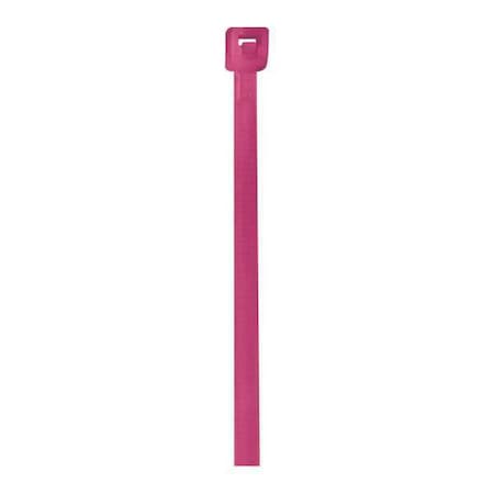 Partners Brand Cable Tie, 4 in L, Fluorescent Pink, Nylon, 18 lb Strength, 1000 PK CT422L