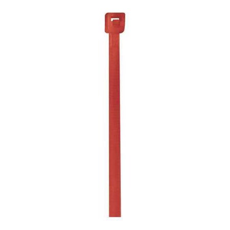 Partners Brand Cable Tie, 4 in L, Fluorescent Red, Nylon, 18 lb Strength, 1000 PK CT422K