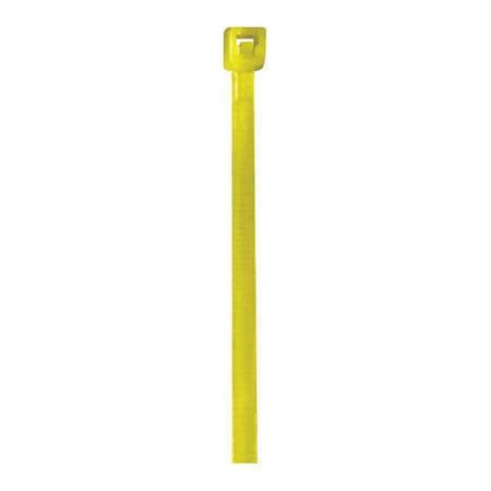 Partners Brand Cable Tie, 4 in L, Fluorescent Yellow, Nylon, 18 lb Strength, 1000 PK CT422J