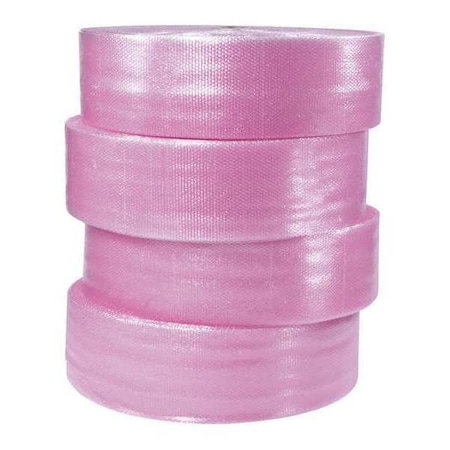 Partners Brand Anti-Static Air Bubble Rolls, 3/16" x 12" x 750', Pink, 4/Bundle BW316S12AS
