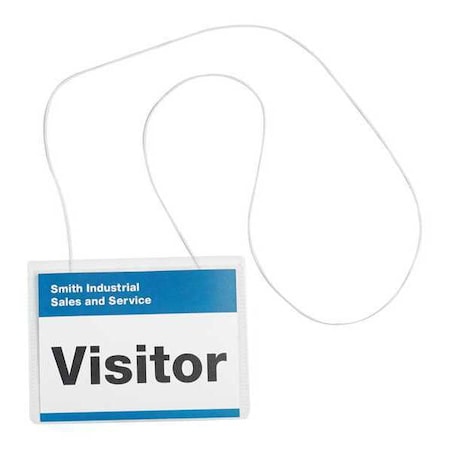 Partners Brand Badge Holders, Hanging Style, 4" x 3", Clear, PK50 BH120