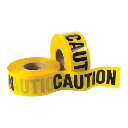 Partners Brand Barricade Tape, "Caution", 3.0 Mil, 3" x 1000', Yellow/Black, PK4 T968CCC