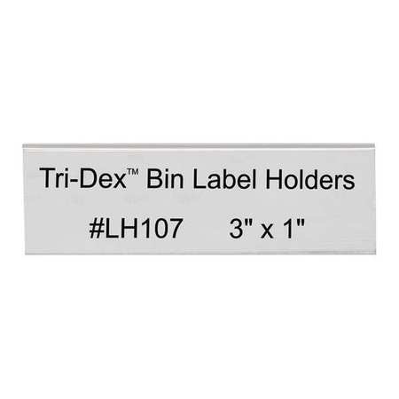 TRI-DEX Tri-Dex™ Bin Label Holders, 3" x 1", Clear, 25/Case LH107
