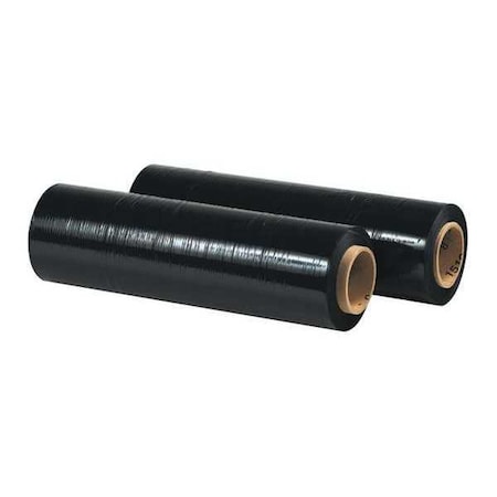 Partners Brand Blown Hand Stretch Film, 18x80Gx1500f, PK4, 18" W x 1500' L, Black SF188B