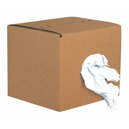 Partners Brand Box of Rags, Reclaimed Knit, White, PK70 BR102
