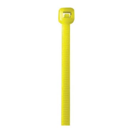 Partners Brand Cable Tie, 14 in L, Fluorescent Yellow, Nylon, 50 lb Strength, 1000 PK CT145J
