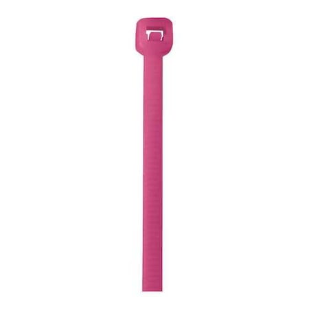 Partners Brand Cable Tie, 14 in L, Fluorescent Pink, Nylon, 50 lb Strength, 1000 PK CT145L