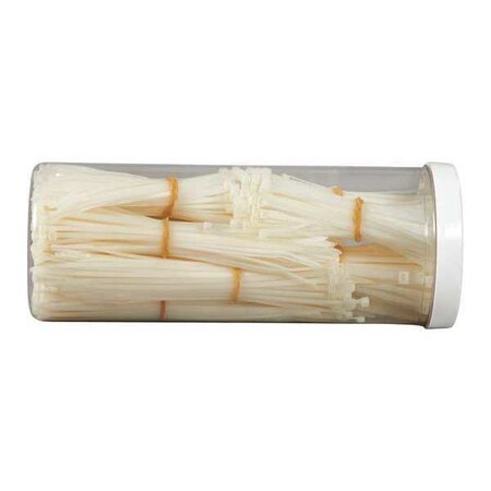 Partners Brand Cable Tie Kit, 5-1/2 in, 8 in, 11 in L, Natural, Nylon, 40 lb, 50 lb Strength, 1000 PK CTKIT10
