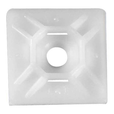 Partners Brand Cable Tie Mounts, 3/4" x 3/4", Natural, PK100 CTM33N