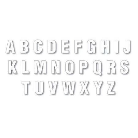 Magna Visual Die Cut Letter Magnet, White, 1-1/2", PK108 DCA-151