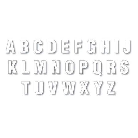 Magna Visual Die Cut Letter Magnets, 3", White, PK108 DCA-31
