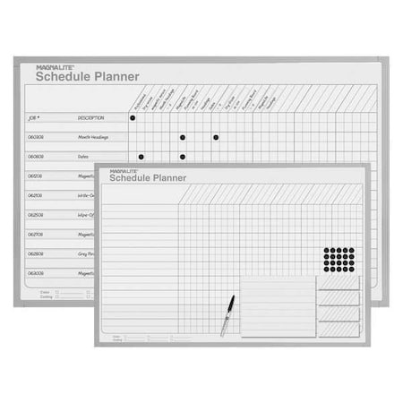 Magna Visual 2 ft.x3 ft. Schedule Planner Board Kit ML-234