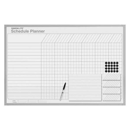 Magna Visual Schedule Planner Board Kit 3 ft. x 4 ft. ML-344