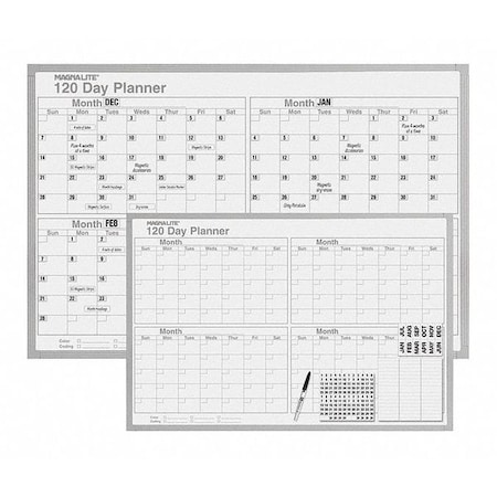 Magna Visual 2ft. X 3ft. Planner Board 120 Day Kit ML-232