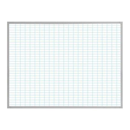 Magna Visual Porcelain Gridded Board, 36 x 48", Porcelain, 36", 48" PBFG-6-WH